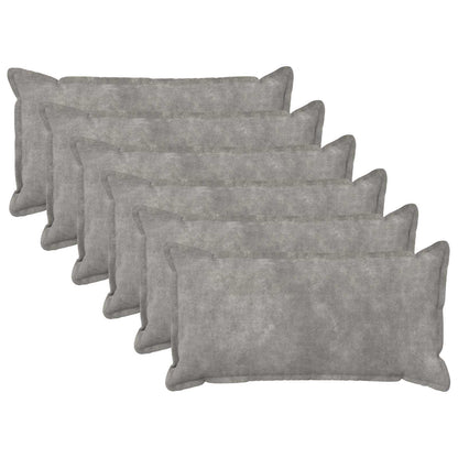 Throw Pillow HOUTEN 40 x 80 cm Microfiber Fleece 6 pcs Light grey