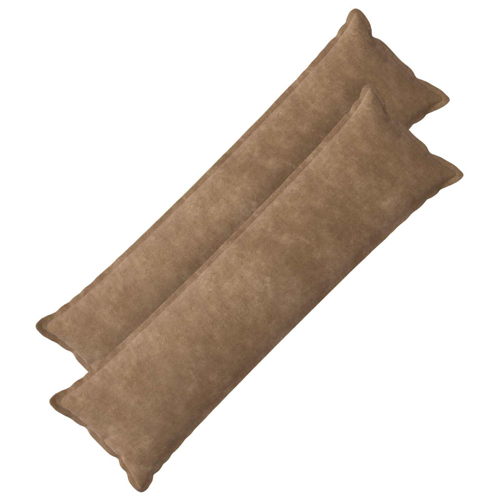 vidaXL Throw Pillow HOUTEN Microfiber Fleece 2 pcs Taupe