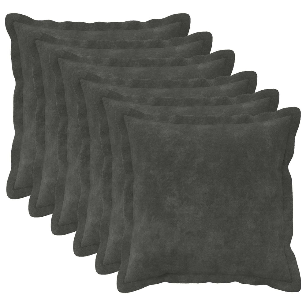 vidaXL Throw Pillow HOUTEN 45 x 45 cm Microfiber Fleece 6 pcs
