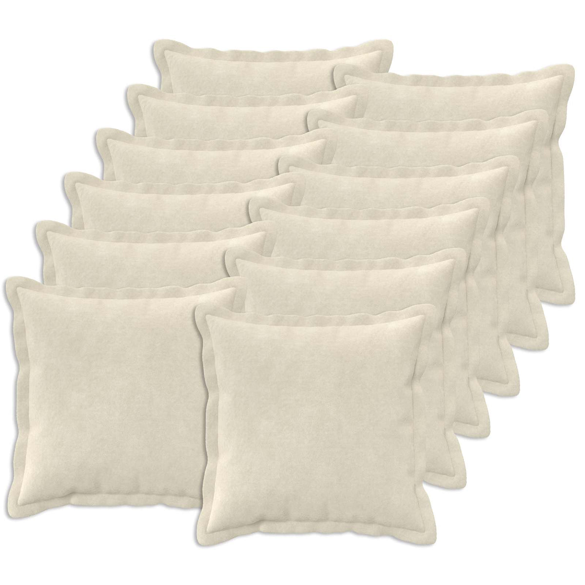 Cushion with Pillow HOUTEN Microfiber Fleece 12 pcs Width 45 cm Cream