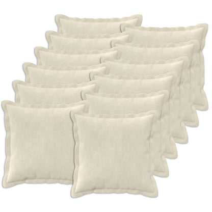 Cushion with Pillow HOUTEN Microfiber Fleece 12 pcs Width 45 cm Cream