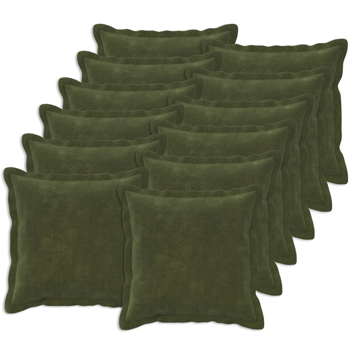 Cushion with Pillow HOUTEN Microfiber Fleece 12 pcs Width 45 cm Green