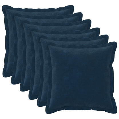 Throw Pillow HOUTEN 45 x 45 cm Microfiber Fleece 6 pcs Blue