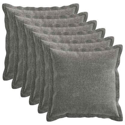 Throw Pillow HOUTEN 50 x 50 cm Chenille Fabric 6 pcs Dark grey