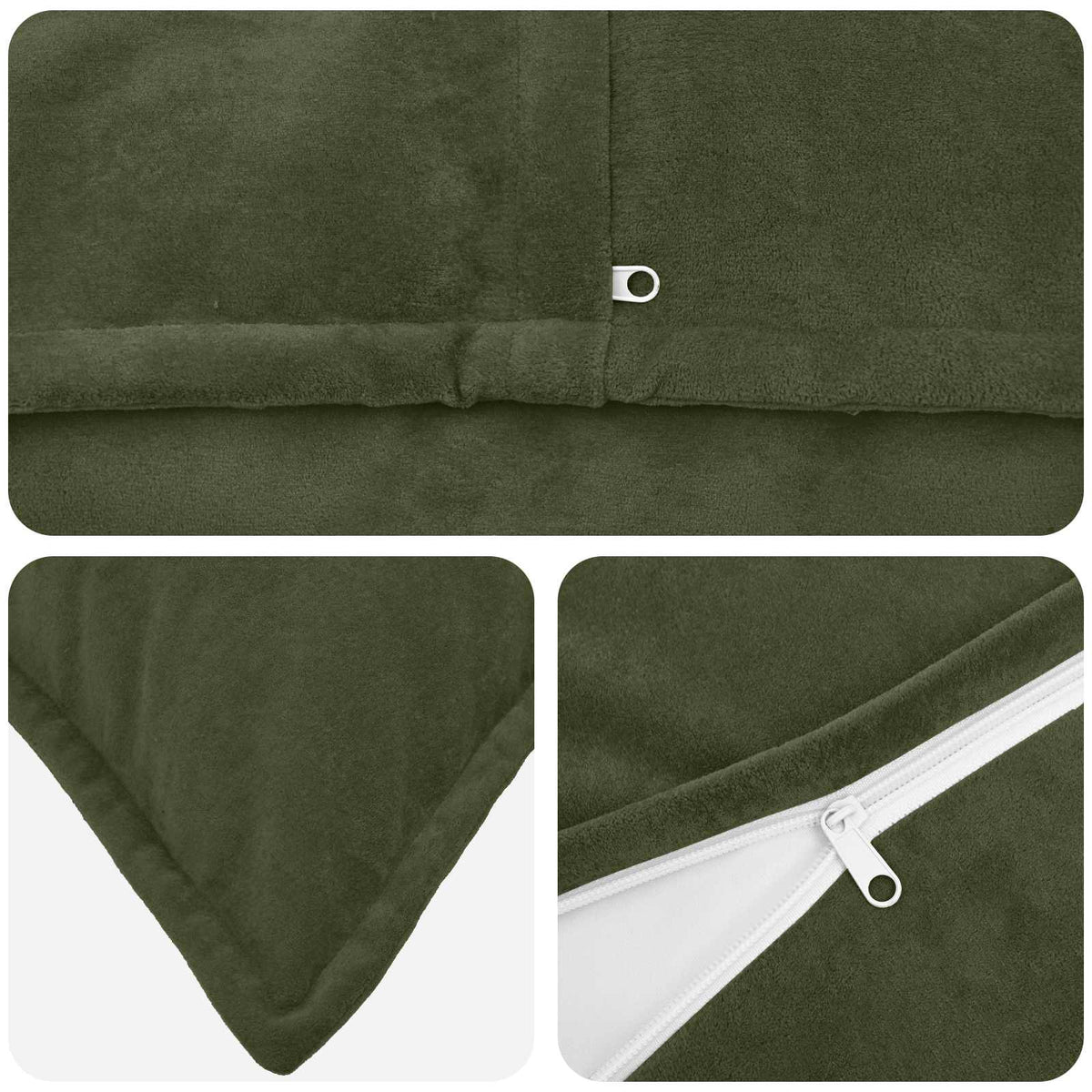 Throw Pillow HOUTEN Green Microfiber Fleece