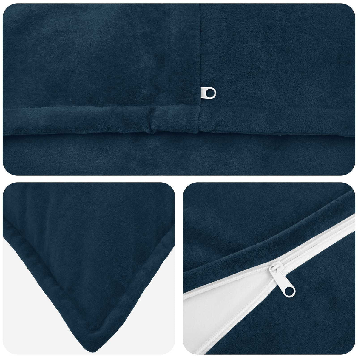 vidaXL Throw Pillow 2 pcs HOUTEN Blue 80 x 80 cm Microfiber Fleece 4