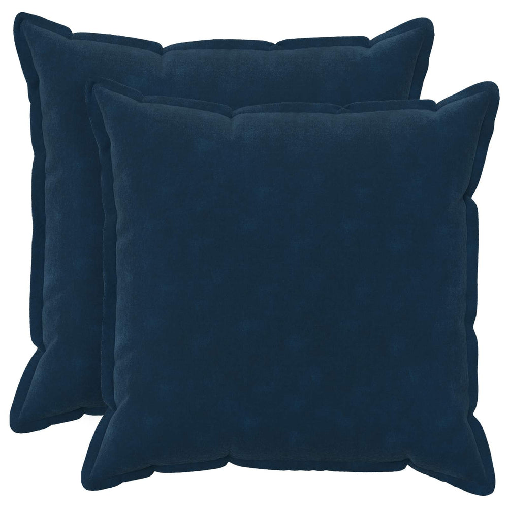 vidaXL Throw Pillow 2 pcs HOUTEN Blue 80 x 80 cm Microfiber Fleece
