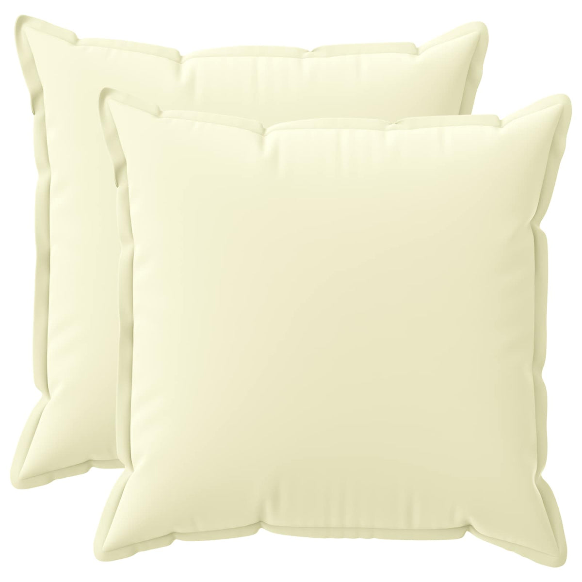 vidaXL Throw Pillow 2 pcs HOUTEN Cream 80 x 80 cm Polyester 2