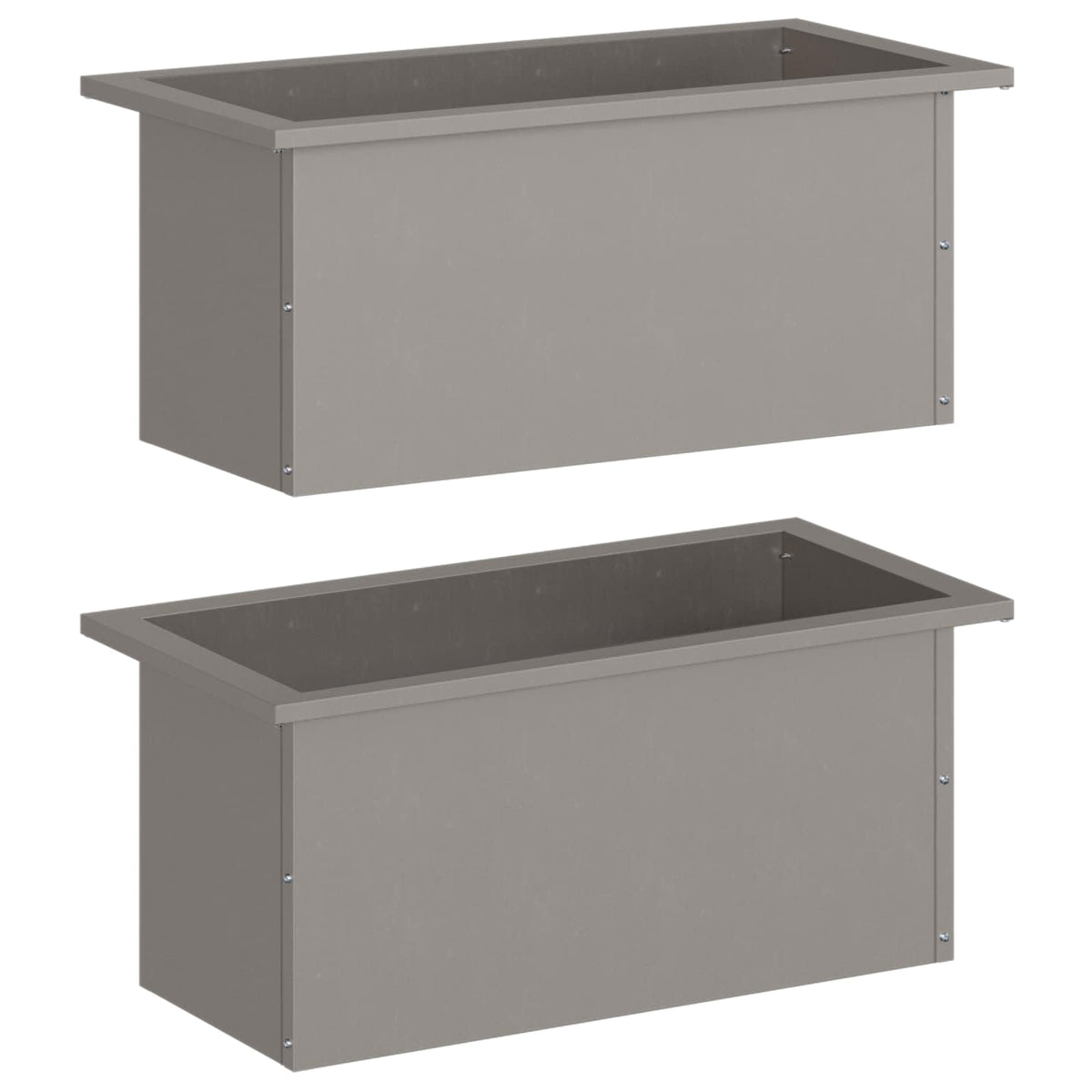 Garden Planter with LED 30 x 60 x 30 cm Steel 2 pcs Weathering steel