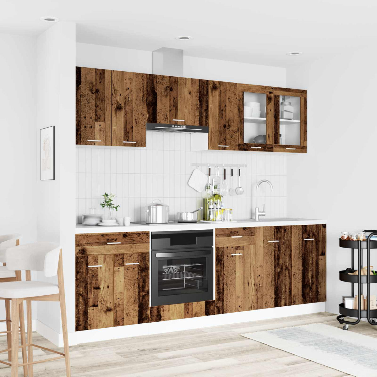vidaXL Kitchen Unit Lyon 8 pcs Engineered Wood 1