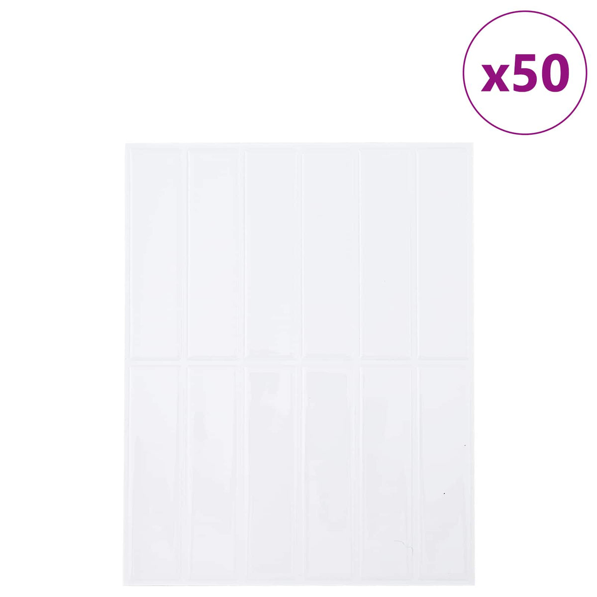 Rectangular Tile 29 x 23 x 0.08 cm White 50