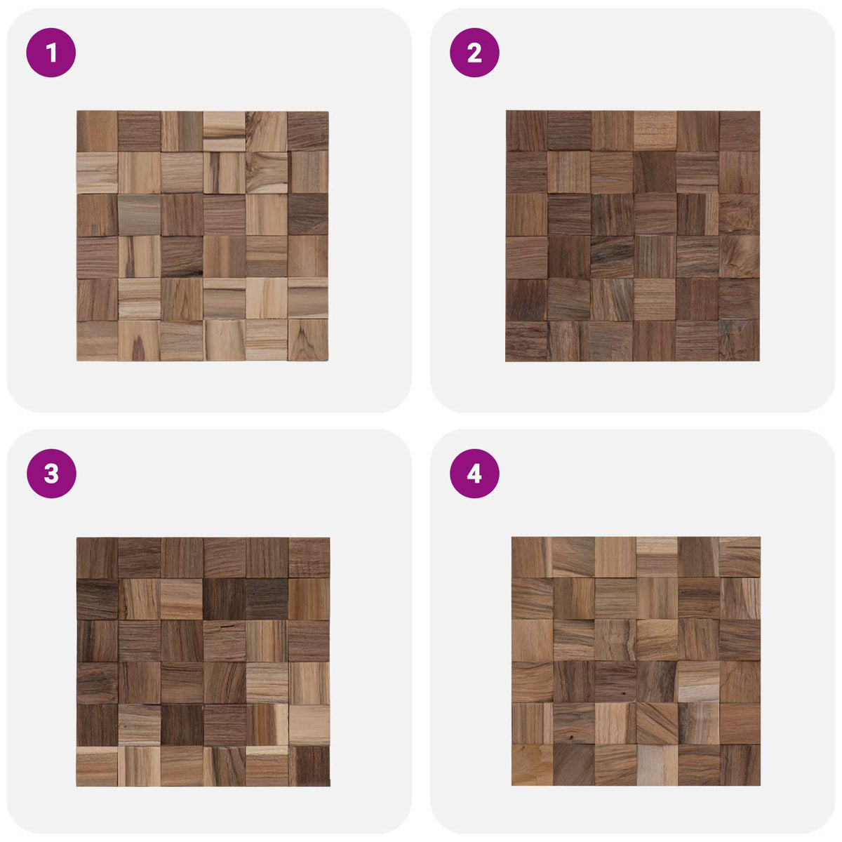 Wall Panel 11 pcs 30 x 30 x 2 cm Natural