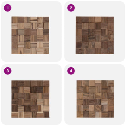 Wall Panel 11 pcs 30 x 30 x 2 cm Natural