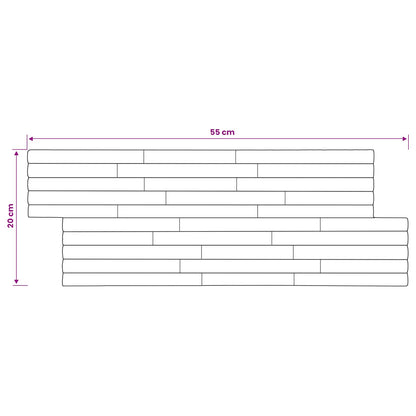 Wall Panel 10 pcs 55 x 20 x 2 cm Natural