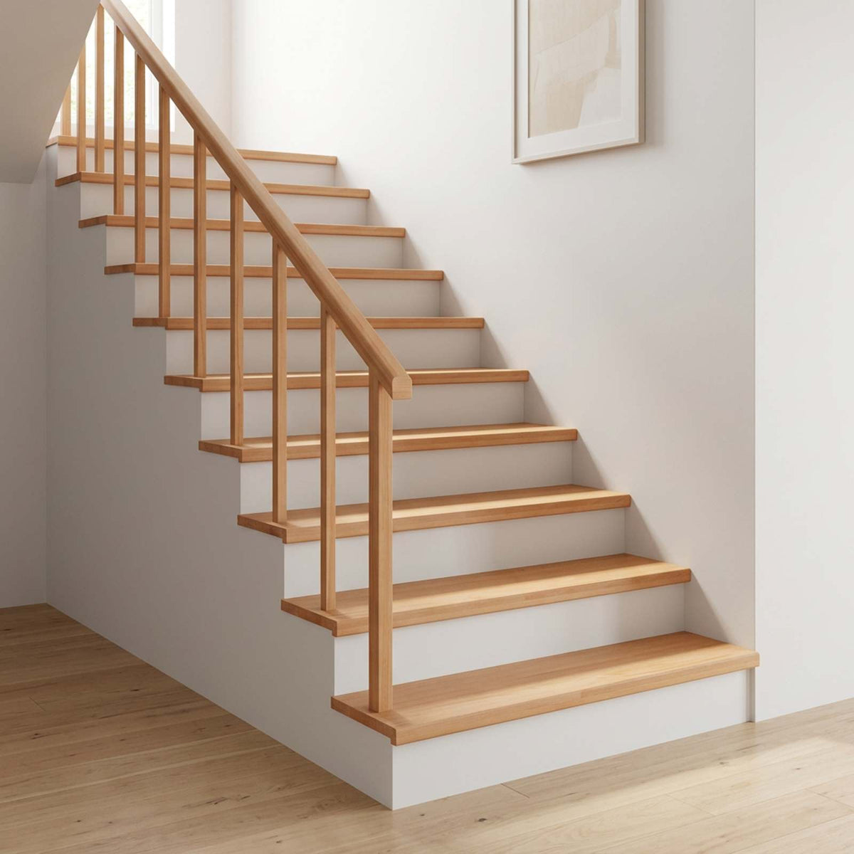 vidaXL Stair Treads 20 pcs 110 x 25 x 2 cm Natural Solid Beech Wood 1