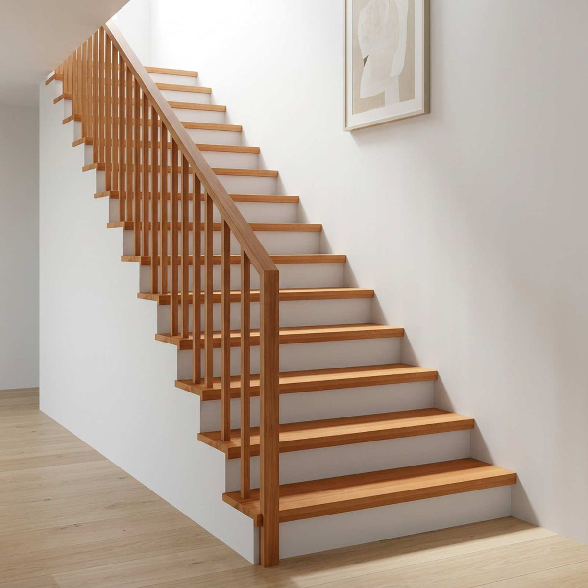 vidaXL Stair Treads 12 pcs 100 x 30 x 2 cm Light Brown 1