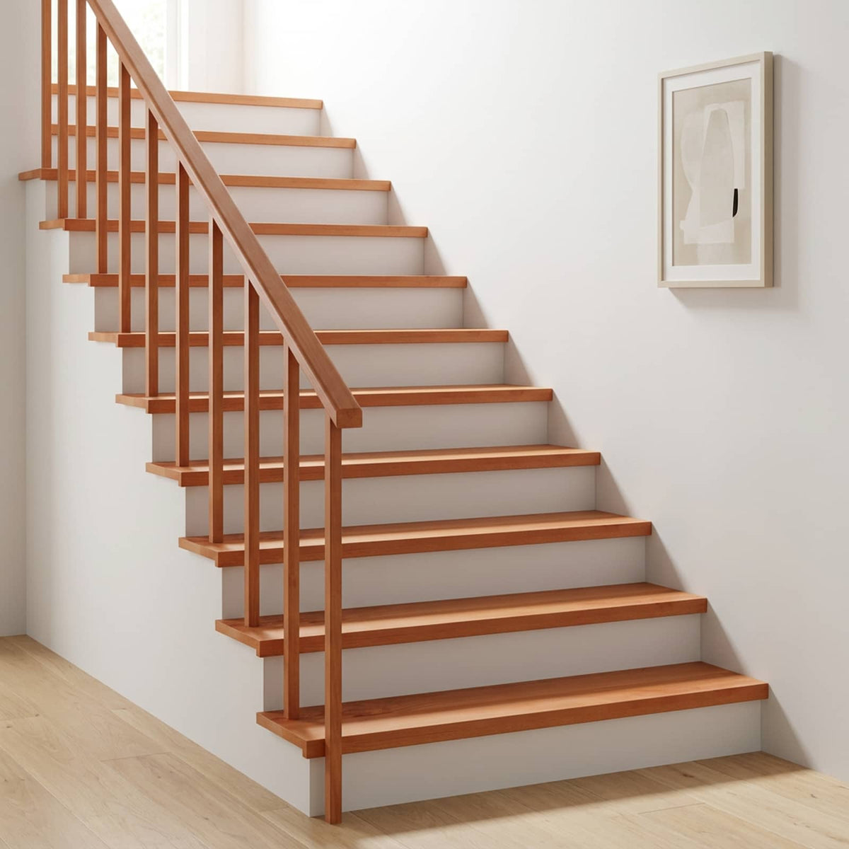 vidaXL Stair Treads 12 pcs 110 x 30 x 2 cm Varnish Solid Beech Wood 1