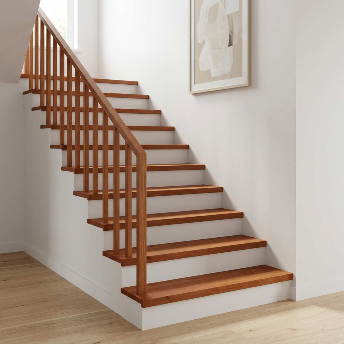 vidaXL Stair Treads 20 pcs 90 x 25 x 2 cm Brown Solid Beech Wood 1