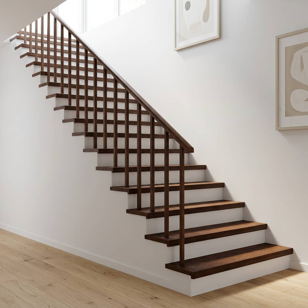 vidaXL Stair Treads 20 pcs 90 x 25 x 2 cm Dark Brown Solid Beech Wood