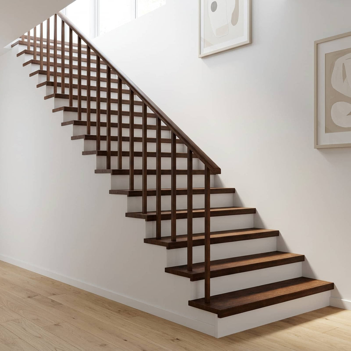 vidaXL Stair Treads 20 pcs 90 x 25 x 2 cm Dark Brown Solid Beech Wood 1