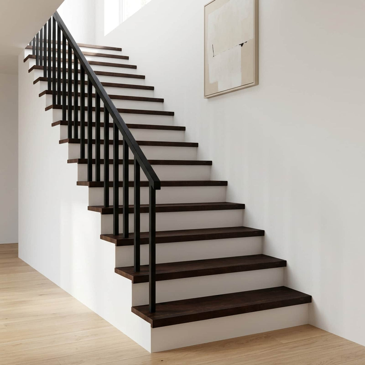 vidaXL Stair Treads 12 pcs 110 x 25 x 2 cm Dark Brown Solid Beech Wood 1