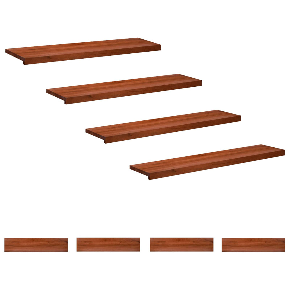 vidaXL Stair Treads 8 pcs 120 x 30 x 2 cm Brown Solid Beech Wood