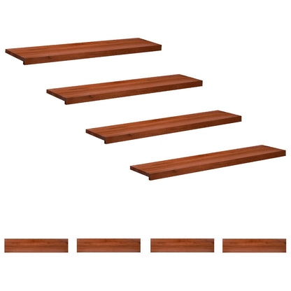 vidaXL Stair Treads 8 pcs 120 x 30 x 2 cm Brown Solid Beech Wood 1