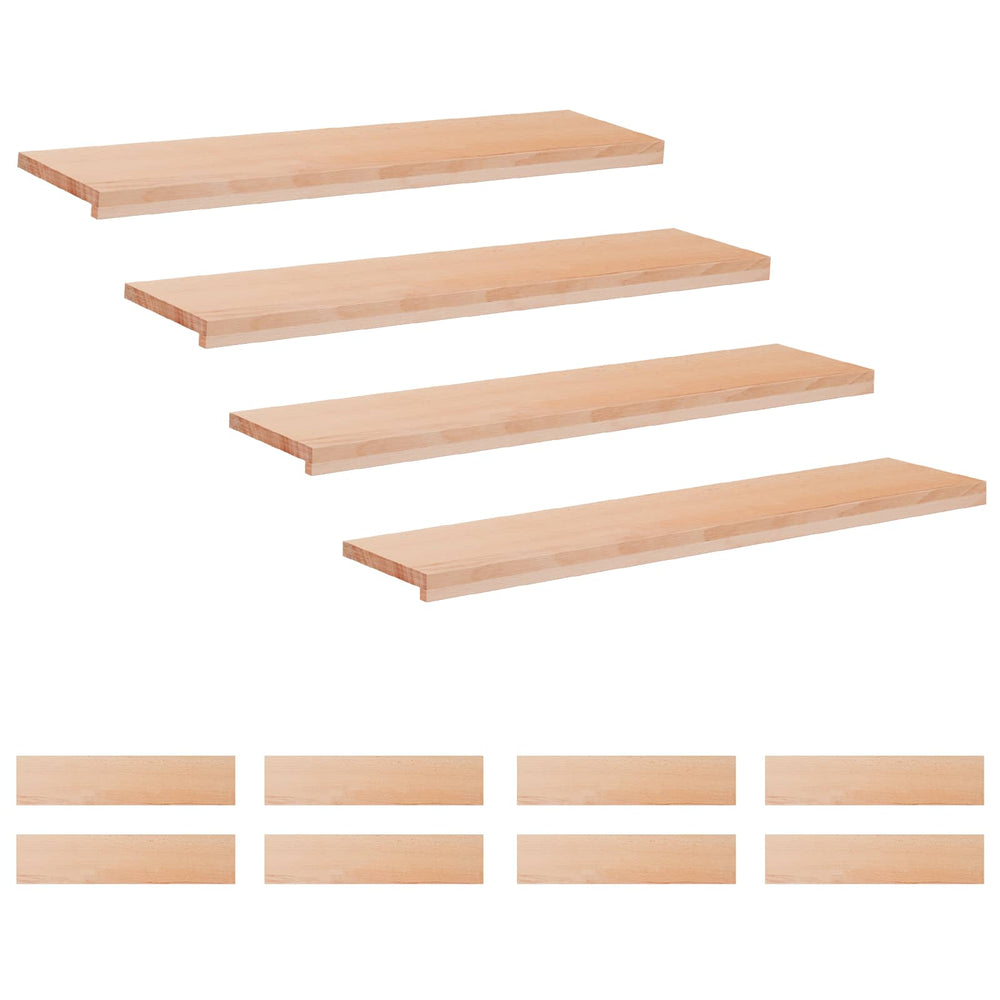 vidaXL Stair Treads 12 pcs 110 x 25 x 2 cm Natural Solid Beech Wood