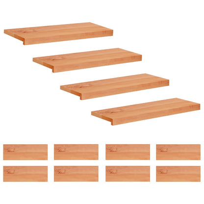vidaXL Stair Treads 12 pcs 80 x 30 x 2 cm Varnish Solid Beech Wood 2