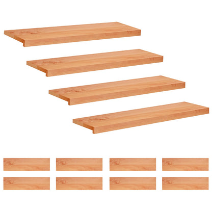 vidaXL Stair Treads 12 pcs 90 x 30 x 2 cm Varnish Solid Beech Wood 1