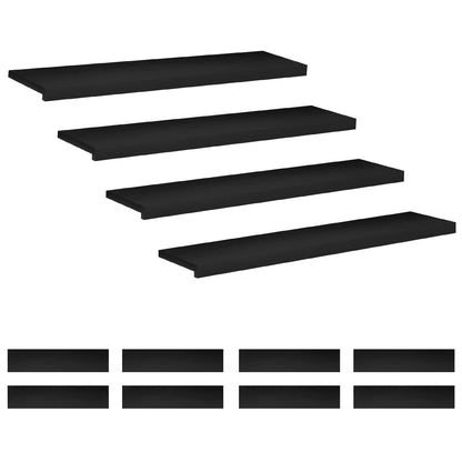 vidaXL Stair Treads 12 pcs 120 x 30 x 2 cm Black Solid Beech Wood 2