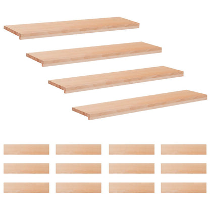 vidaXL Stair Treads 16 pcs 110 x 30 x 2 cm Natural Solid Beech Wood 2