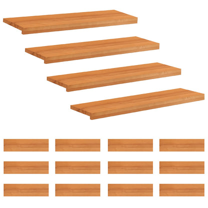 vidaXL Stair Treads 16 pcs 90 x 30 x 2 cm Light Brown Solid Beech Wood 2