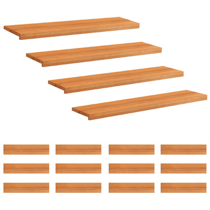 vidaXL Stair Treads 16 pcs 110 x 30 x 2 cm Light Brown 2