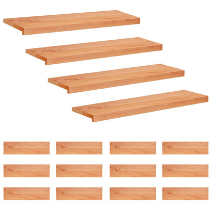 vidaXL Stair Treads 16 pcs 100 x 30 x 2 cm Varnish Solid Beech Wood 2