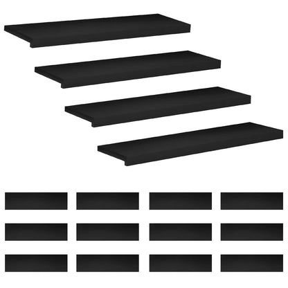 vidaXL Stair Treads 16 pcs 90 x 30 x 2 cm Black Solid Beech Wood 2
