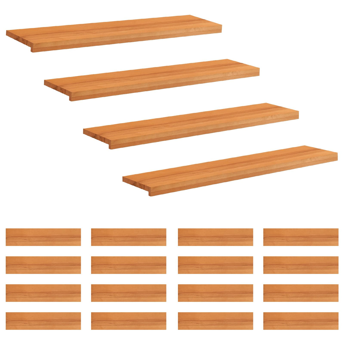 Stair Treads Depth 30 cm 20 Light brown 110 cm