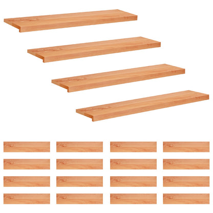 vidaXL Stair Treads 20 pcs 120 x 25 x 2 cm Varnish Solid Beech Wood 2