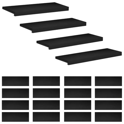 vidaXL Stair Treads 20 pcs 80 x 25 x 2 cm Black Solid Beech Wood 2
