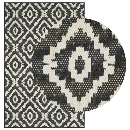 vidaXL Area Rug Natural and Black 200 x 290 cm PET 2