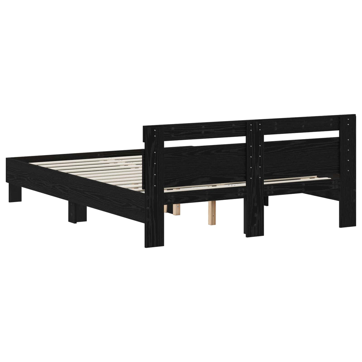 Bed Frame without Mattress 120x190 cm Black oak