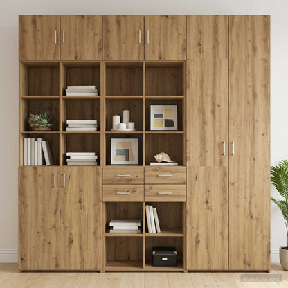 Storage Cabinet 70x42.5x225 cm Engineered Wood 4 Drawers 6 Shelves Artisan oak
