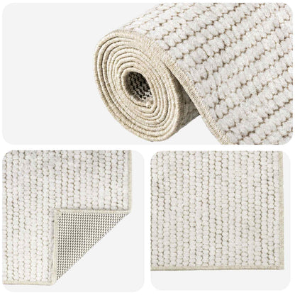 vidaXL Rug Cream 300 x 400 cm 100% Polyester 3 mm Washable 4