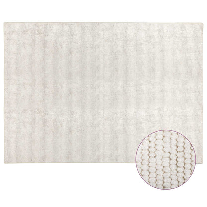 vidaXL Rug Cream 300 x 400 cm 100% Polyester 3 mm Washable 3