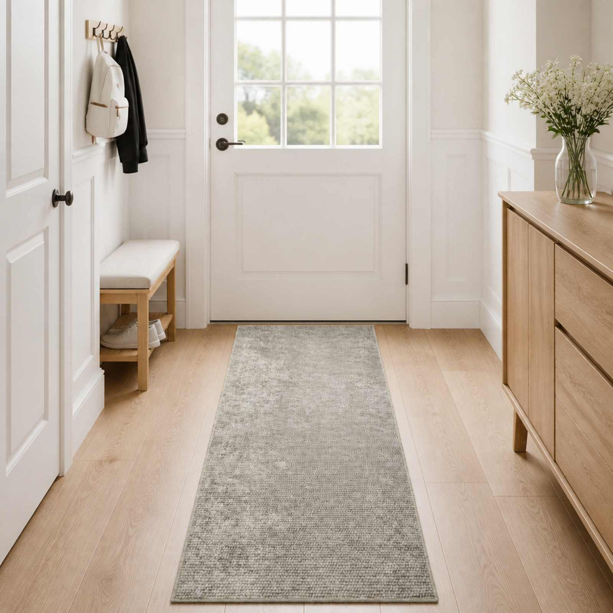 Rug 100% Polyester 3 mm Washable Beige 50 x 100 cm – 190 x 300 cm 80 x 300 cm