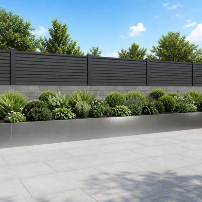 Retaining Wall 100 x 12 x 50 cm Steel 4 pcs Stainless steel