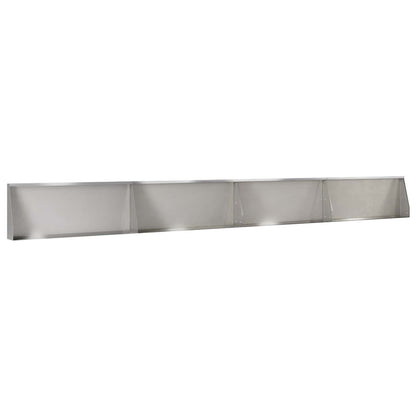vidaXL Retaining Wall 4 pcs 100 x 12 x 50 cm Stainless Steel Silver 3