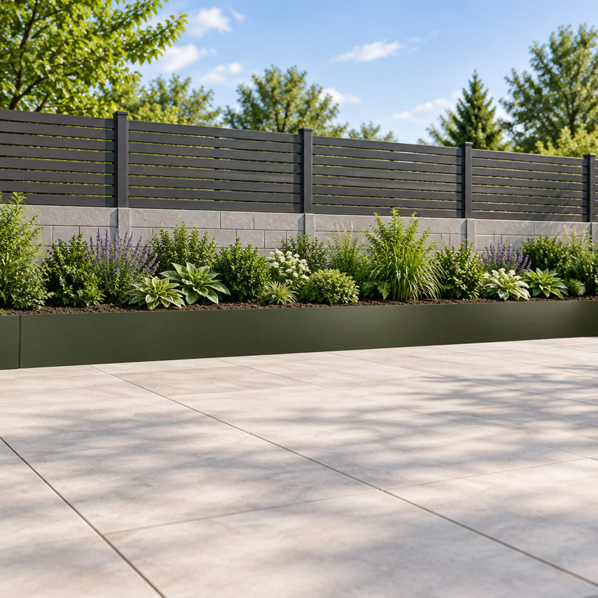 Retaining Wall Steel Olive green