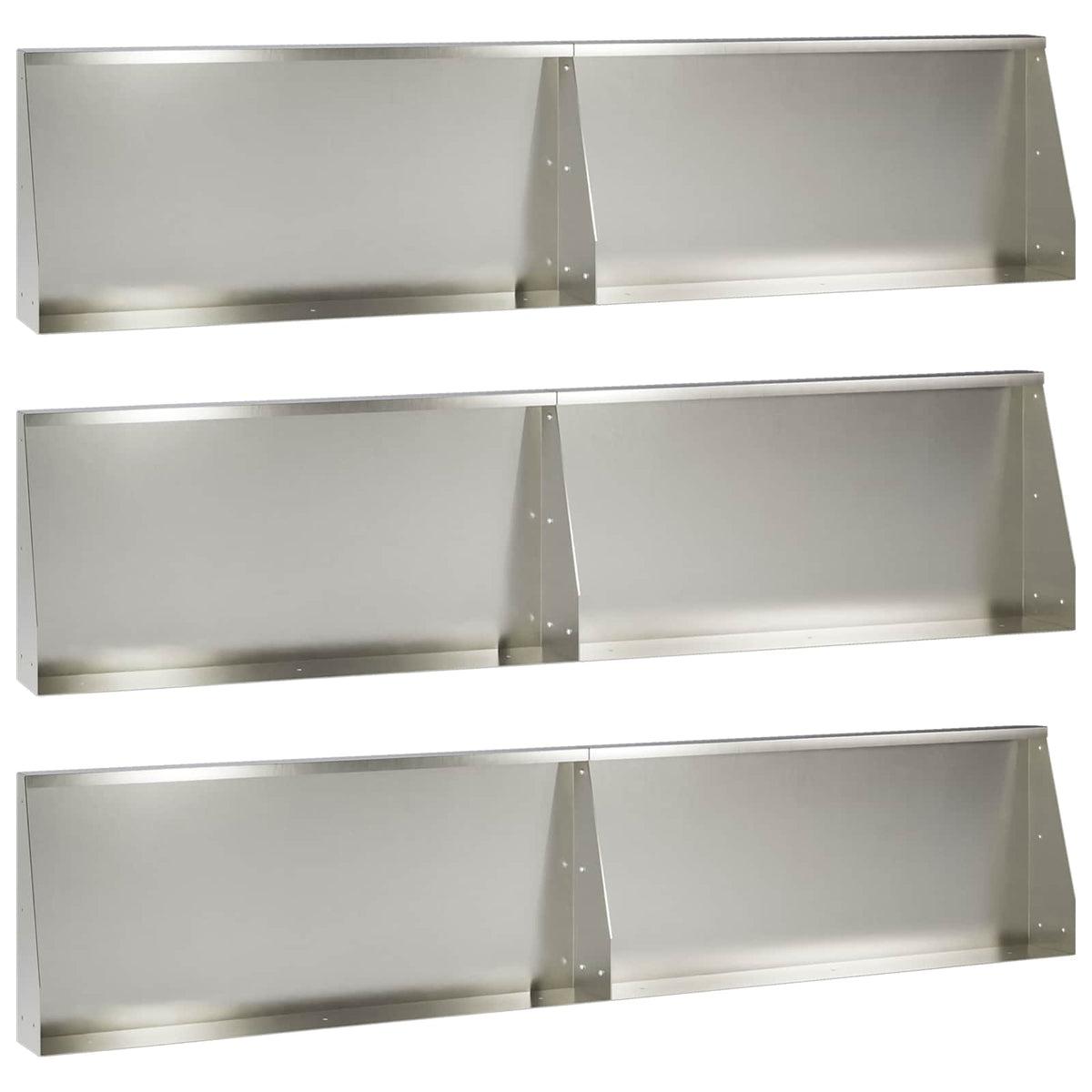 Retaining Wall 100 x 12 x 40 cm Steel 6 pcs Stainless steel