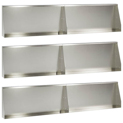Retaining Wall 100 x 12 x 50 cm Steel 6 pcs Stainless steel